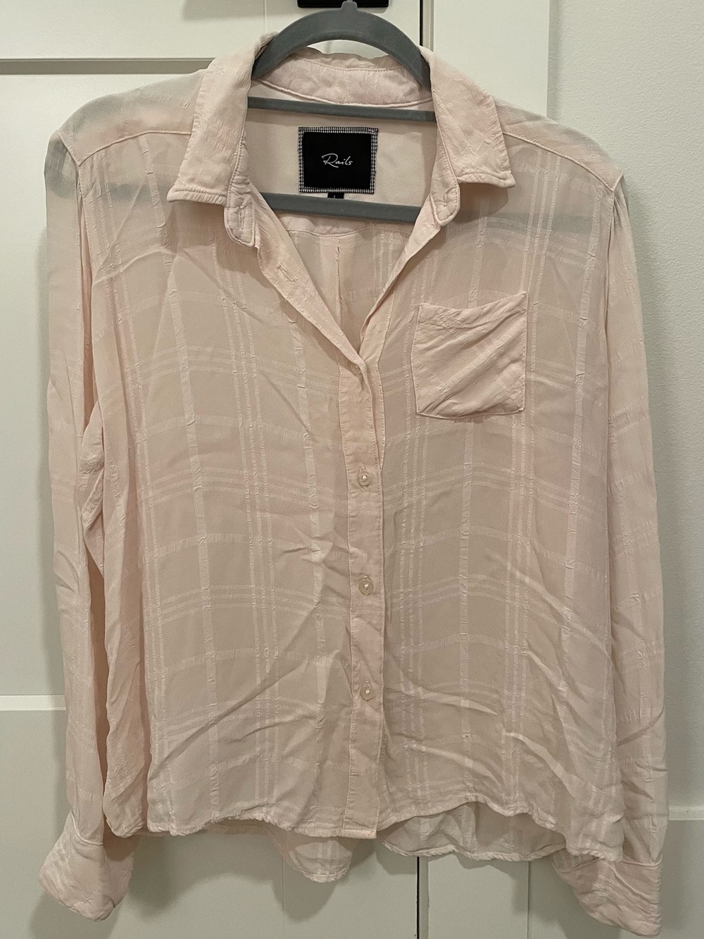 Rails Pale Blush Button-Up Shirt